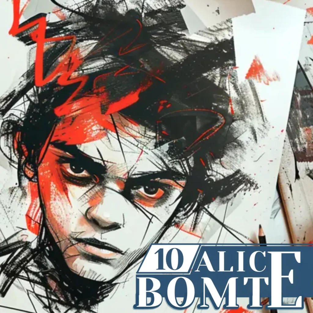 Au bord du gouffre, dessin empli de colère