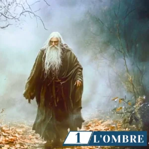 L'ombre - En cours d'écriture 1 Dans l'ombre, un vieil homme marche sur un sentier forestier, roman d'Alice Bomte
