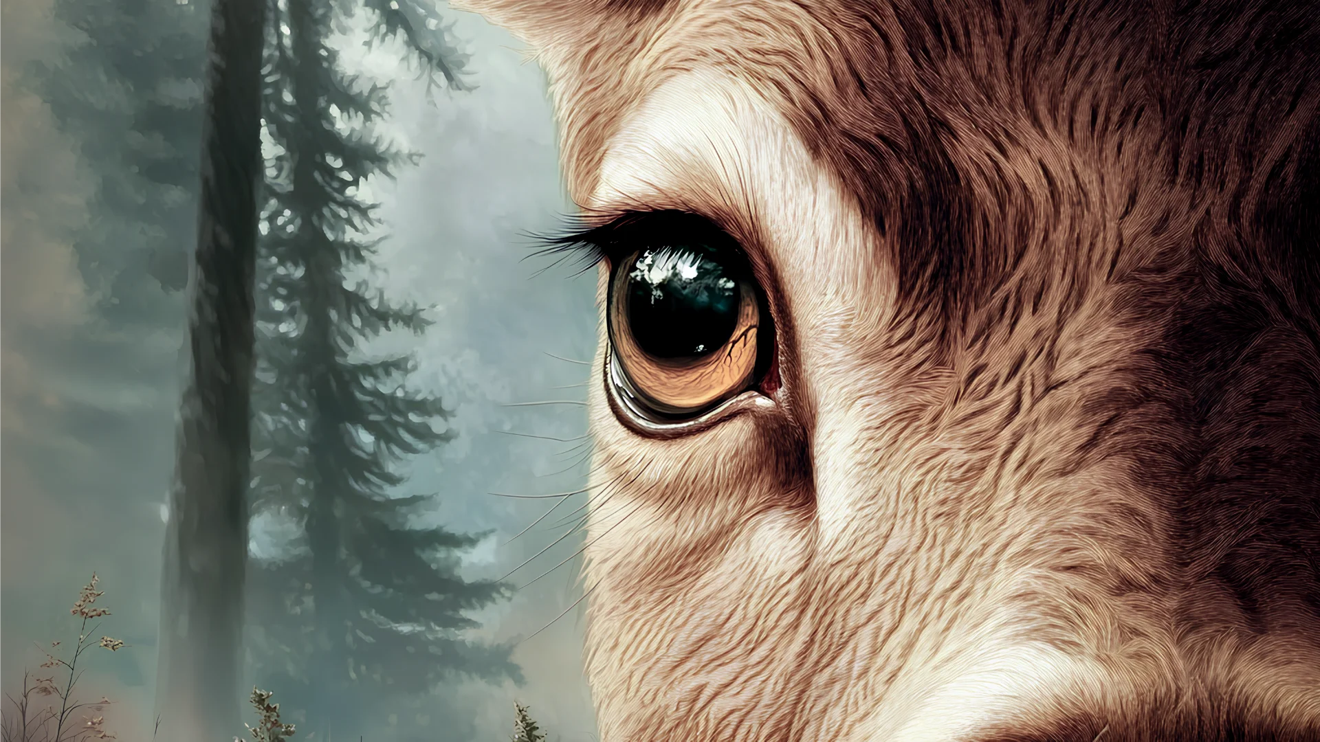 Le battement invisible, plan serré sur l'œil d'une biche, Alice Bomte, roman