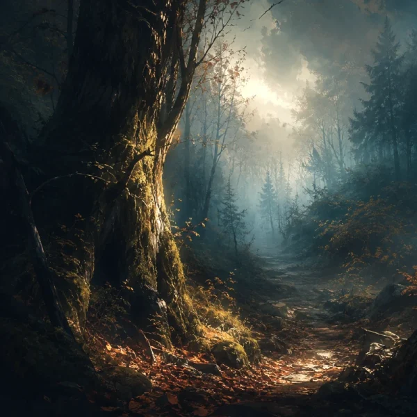 Une forêt mystèrieuse et un sentien, Alice Bomte